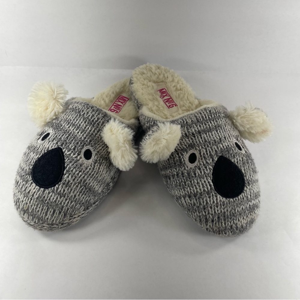 Mix No. 6 Gray and Black Koala Women Slippers Size Small (6-7)